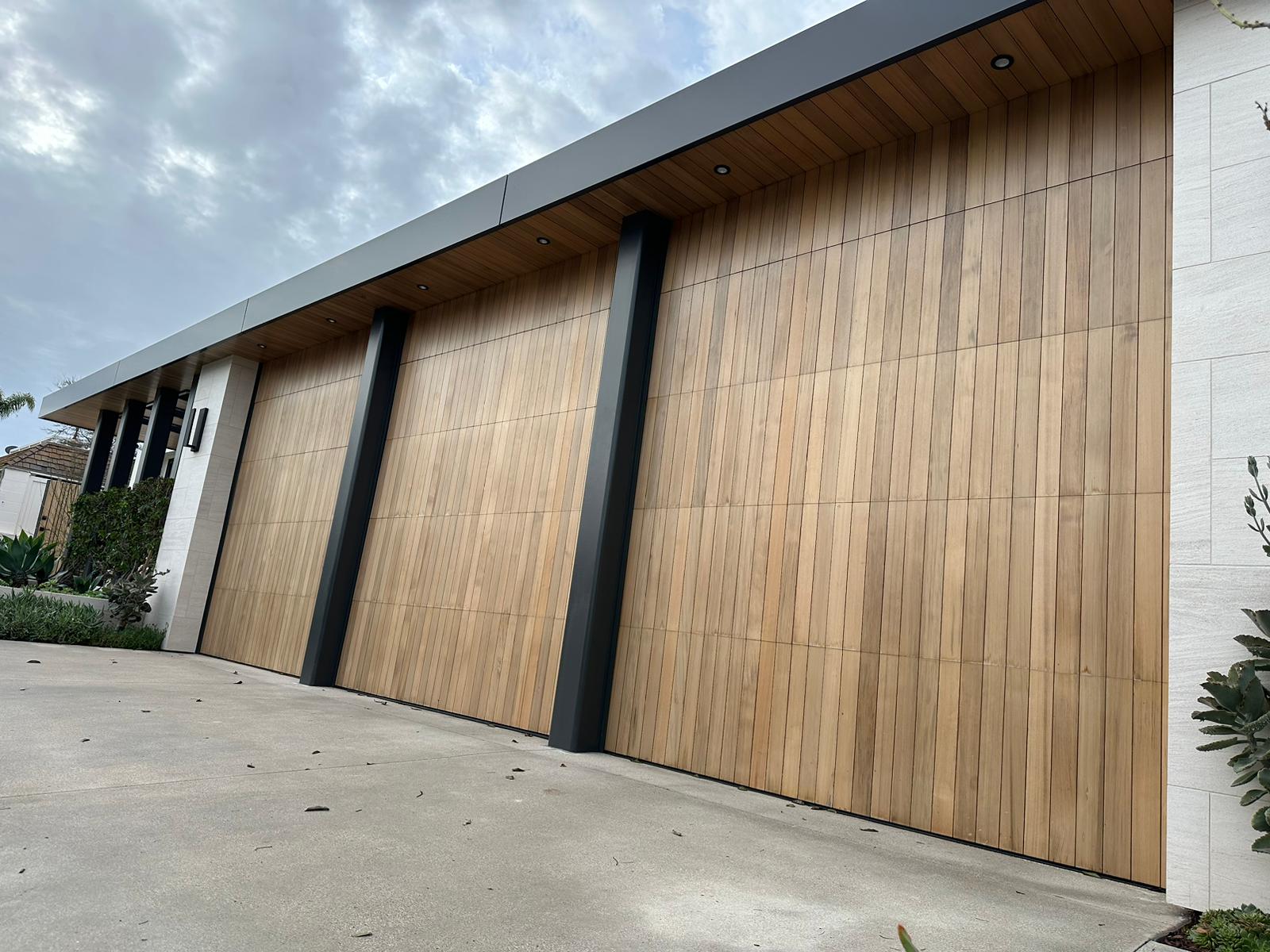 Wooden Garage Door photo from the side
