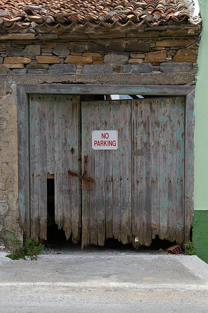 Old Wooden Garage Door
