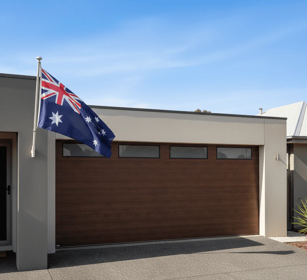 Wide Wooden Garage Door